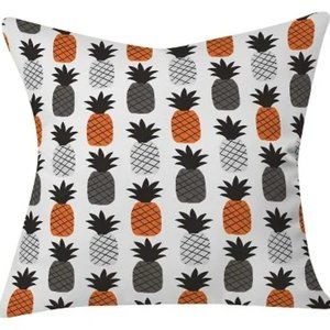 PAIR: DENY DESIGNS (2) 18"x18" Throw Pillows Pineapples Zoe Wodarz Hidden Zipper